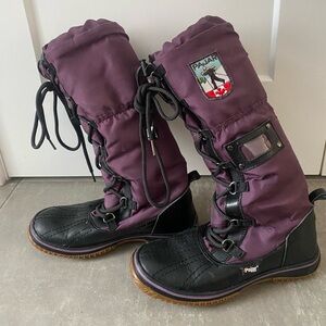 Pajar Deep Purple and Black Snow Boots